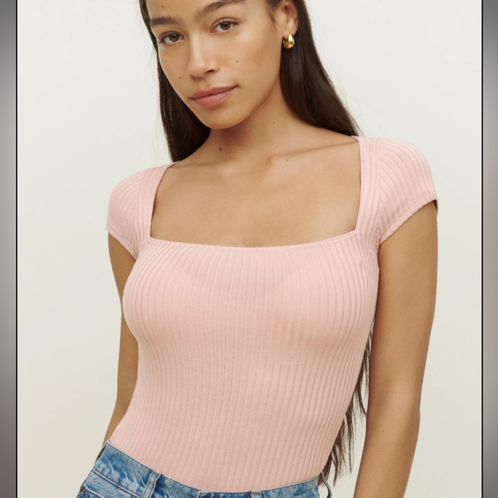 reformation bardot knit top NWOT